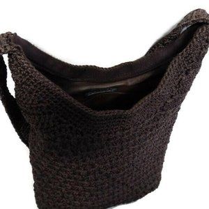 Nivida Knitted Crossbody Boho Purse Dark Brown